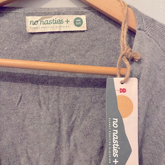 NO NASTIES - Mist Relaxed Cardigan one size - Picture 4 of 4